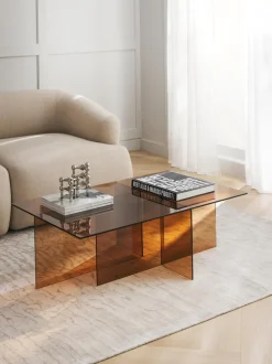 Mesa de centro de vidrio Anouk, 102 cm