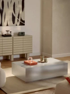 Mesa de centro en look metálico Lesley