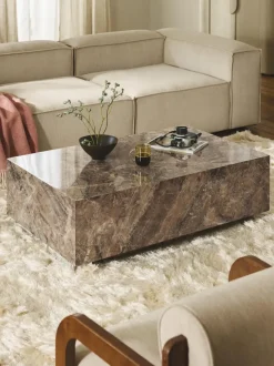 Mesa de centro en look mármol Lesley