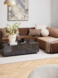 Mesa de centro en look mármol Lesley