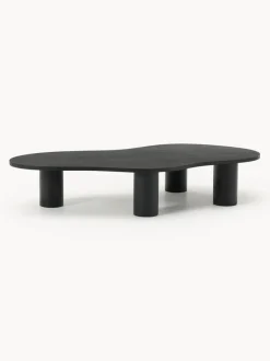 Mesa de centro grande de madera de roble con forma orgánica Didi