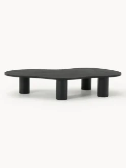 Mesa de centro grande de madera de roble con forma orgánica Didi