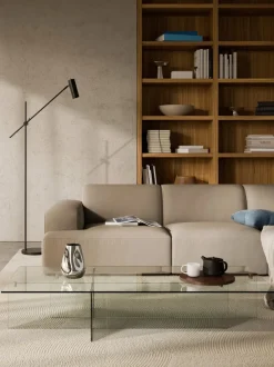 Mesa de centro grande de vidrio Anouk, 160 cm