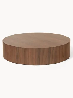 Mesa de centro grande redonda de madera Dan