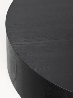 Mesa de centro grande redonda de madera Dan