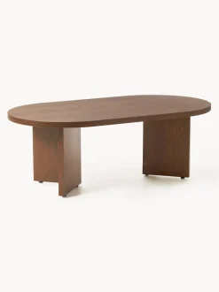 Mesa de centro ovalada de madera Toni