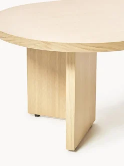 Mesa de centro ovalada de madera Toni
