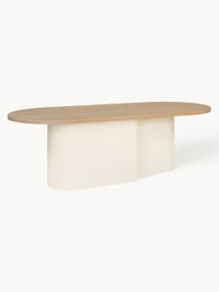 Mesa de centro ovalada de madera Looi