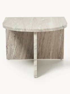 Mesa de centro ovalada de mármol Leander
