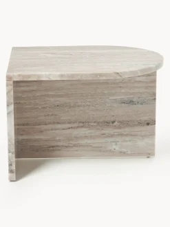 Mesa de centro ovalada de mármol Leander