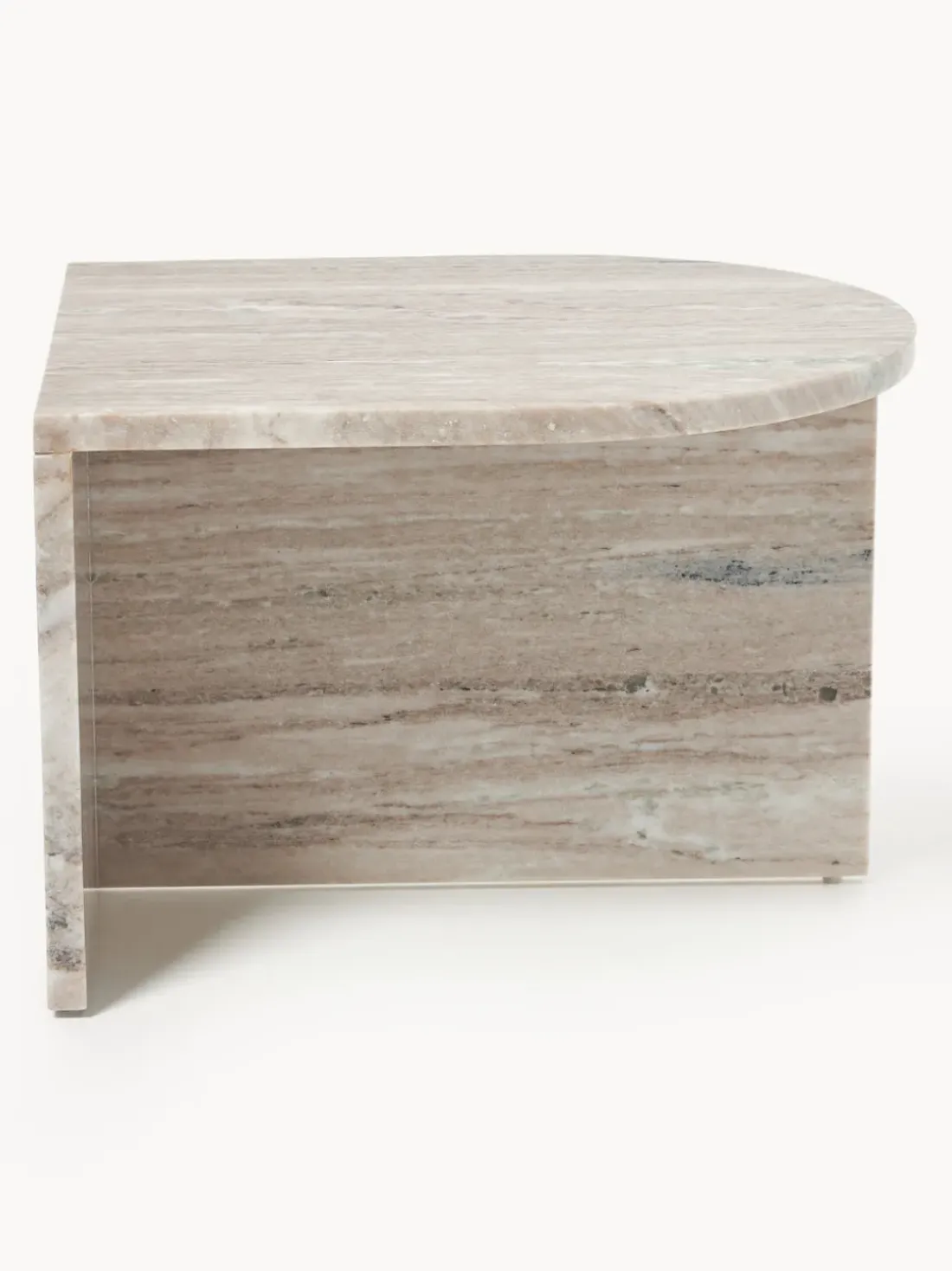 Mesa de centro ovalada de mármol Leander