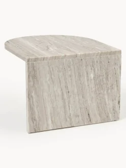 Mesa de centro ovalada de mármol Leander
