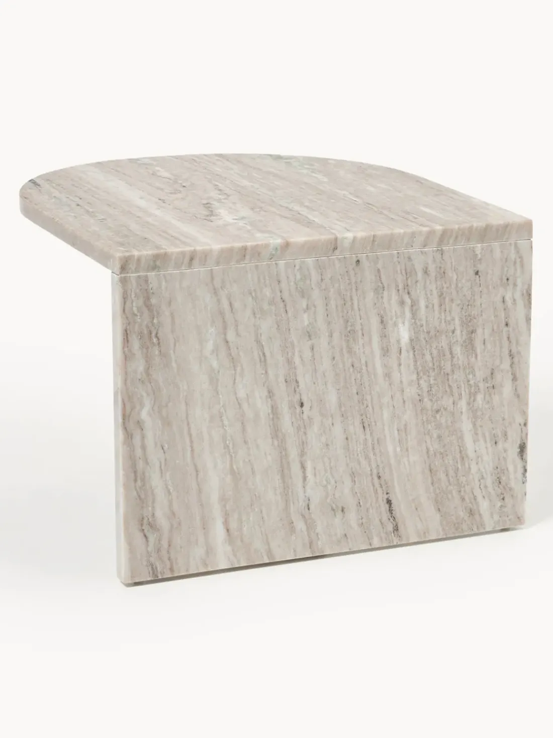 Mesa de centro ovalada de mármol Leander