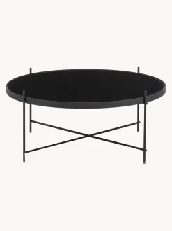 Mesa de centro redonda Cupid, tablero de vidrio extraíble
