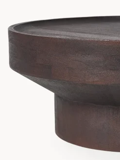 Mesa de centro redonda de madera de mango Benno
