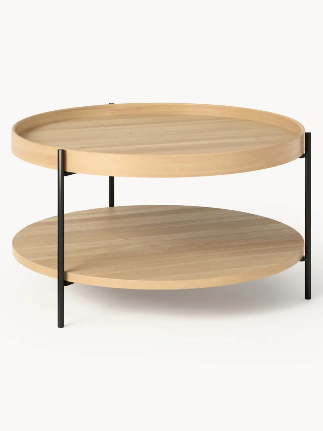Mesa de centro redonda de madera Renee