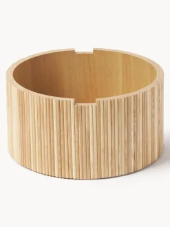 Mesa de centro redonda de madera Nele, con espacio de almacenamiento