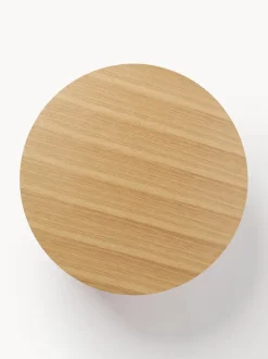 Mesa de centro redonda de madera Nele, con espacio de almacenamiento