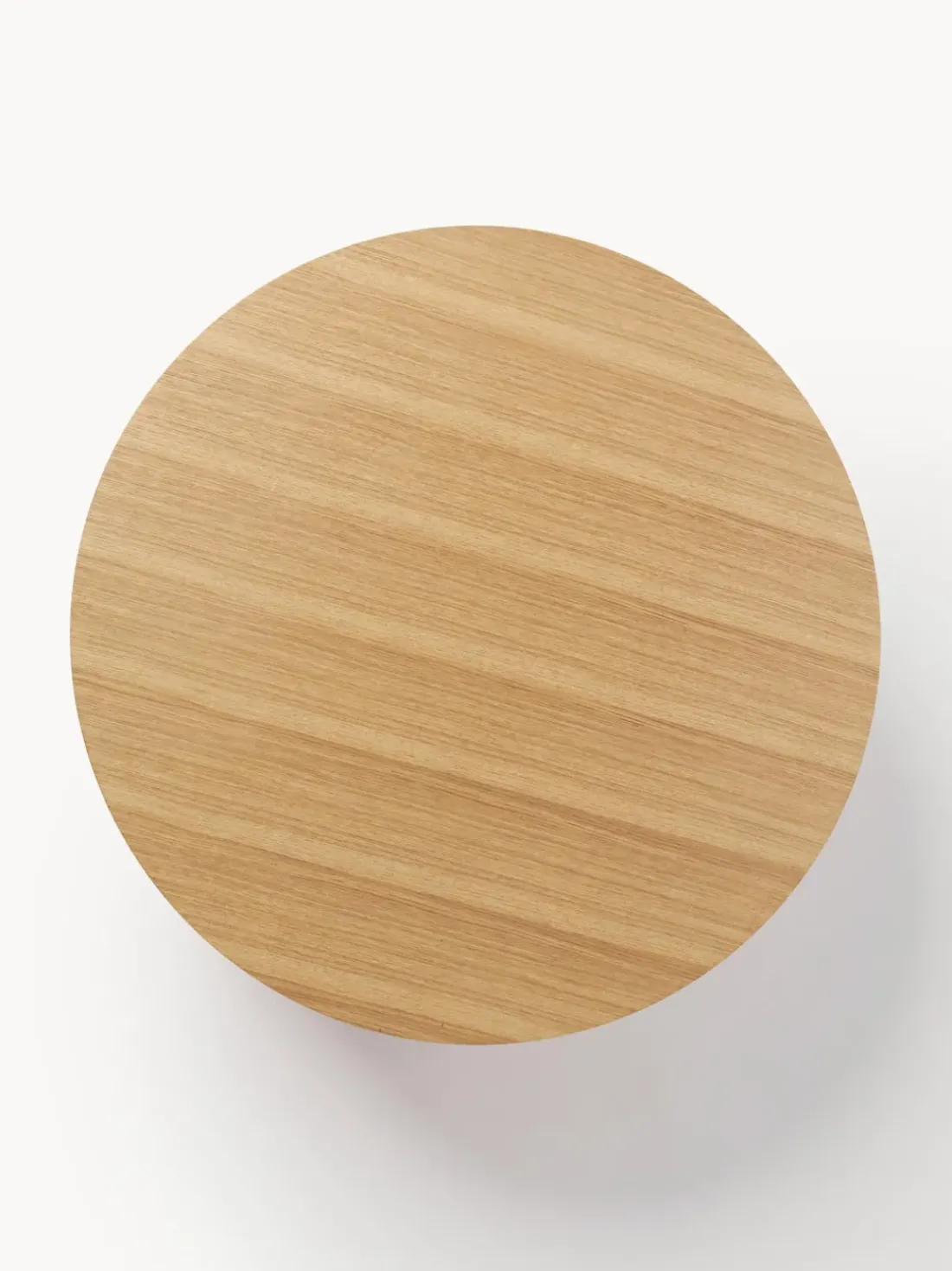Mesa de centro redonda de madera Nele, con espacio de almacenamiento