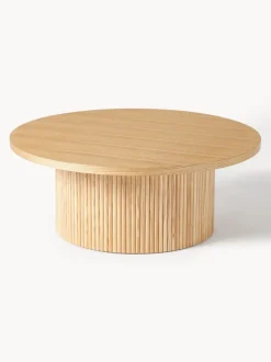 Mesa de centro redonda de madera Nele