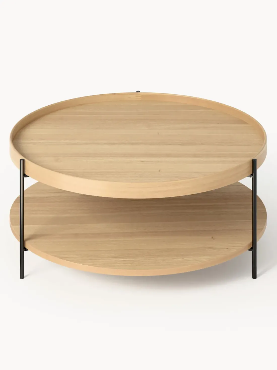 Mesa de centro redonda de madera Renee