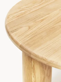 Mesa de centro redonda de madera de roble Didi