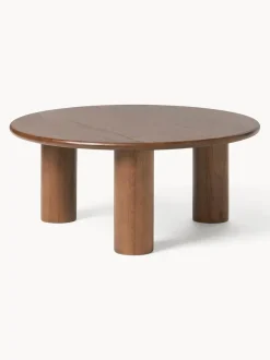 Mesa de centro redonda de madera de roble Didi