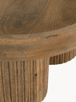 Mesa de centro redonda de madera de mango Dacca