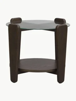 Mesa de centro redonda de madera de roble Arran