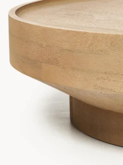 Mesa de centro redonda XL de madera de mango Benno