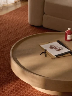 Mesa de centro redonda XL de madera de mango Benno