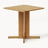 Mesa de comedor de madera de roble Quatrefoil, 68 x 68 cm