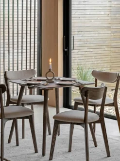 Mesa de comedor de madera Hatfield, 77 x 77 cm