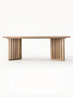 Mesa de comedor de madera Okayama, 200 x 100 cm