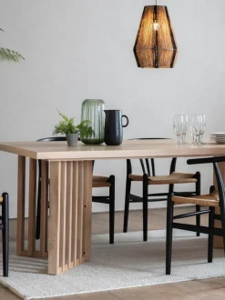 Mesa de comedor de madera Okayama, 200 x 100 cm