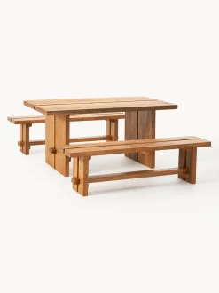 Mesa de comedor de teca Hugo, tamaños diferentes