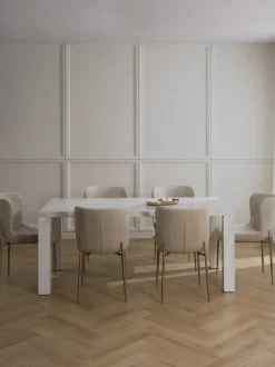 Mesa de comedor en look mármol Carl