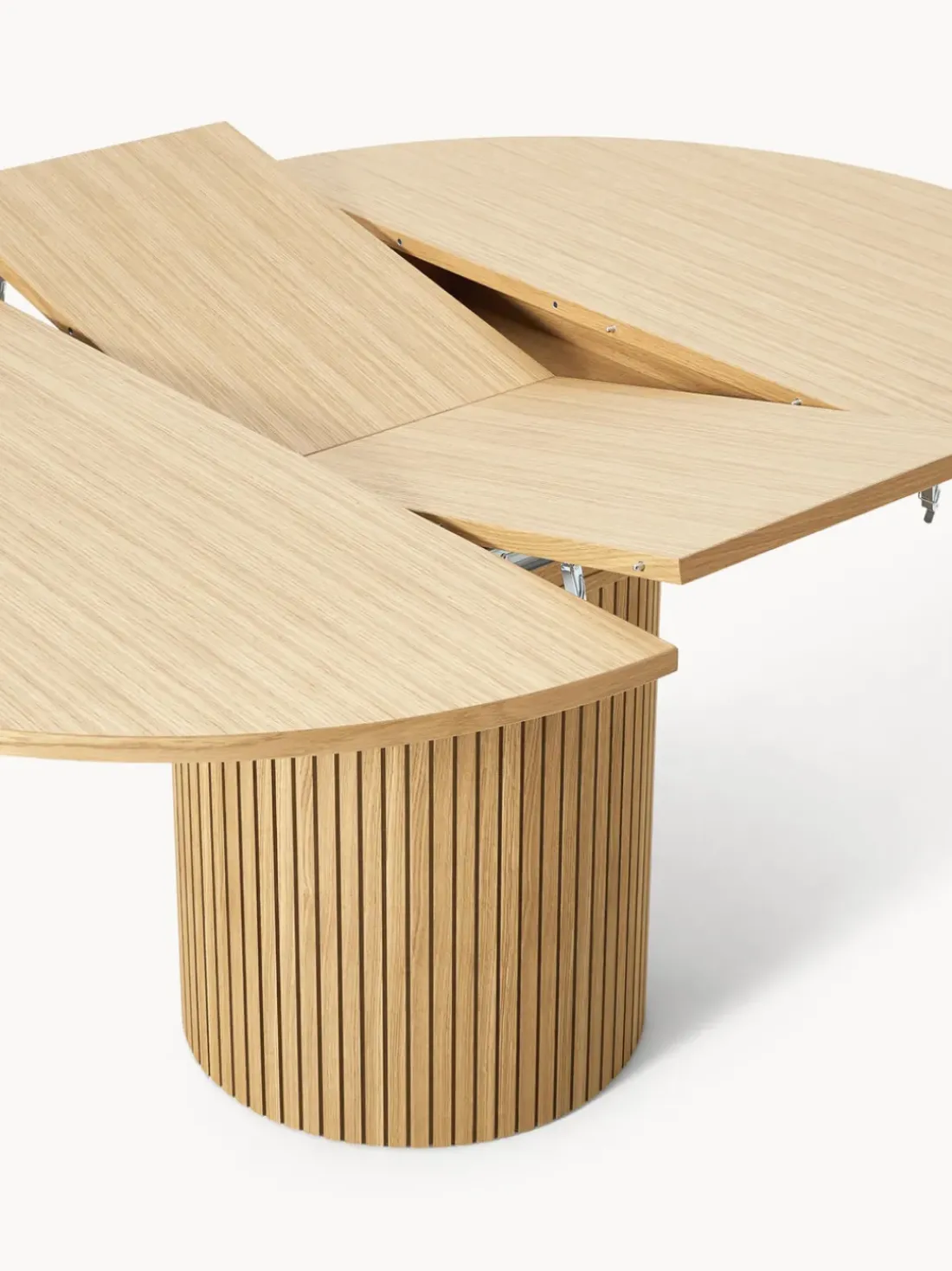 Mesa de comedor extensible acanalada Filo, 120 - 160 x 75 cm