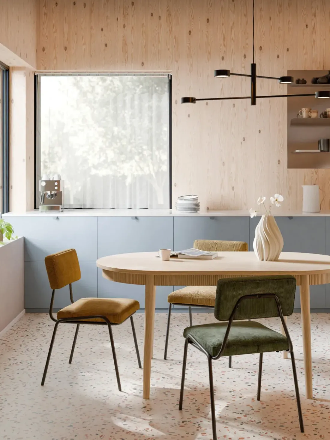 Mesa de comedor extensible Calary, tamaños diferentes