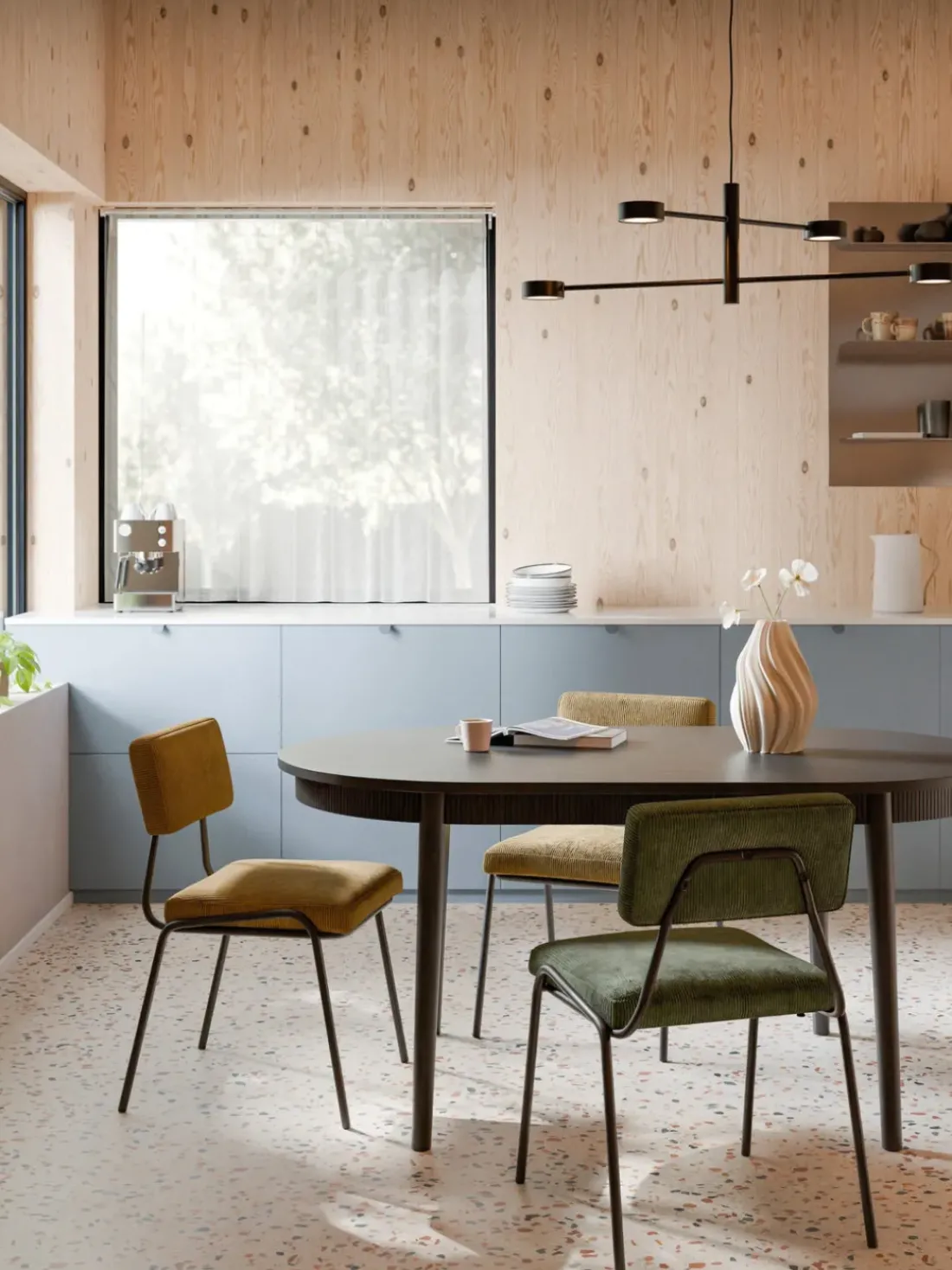 Mesa de comedor extensible Calary, tamaños diferentes