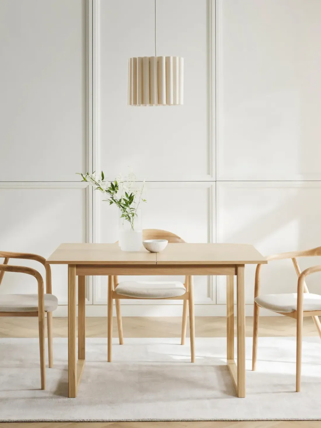 Mesa de comedor extensible Calla, tamaños diferentes
