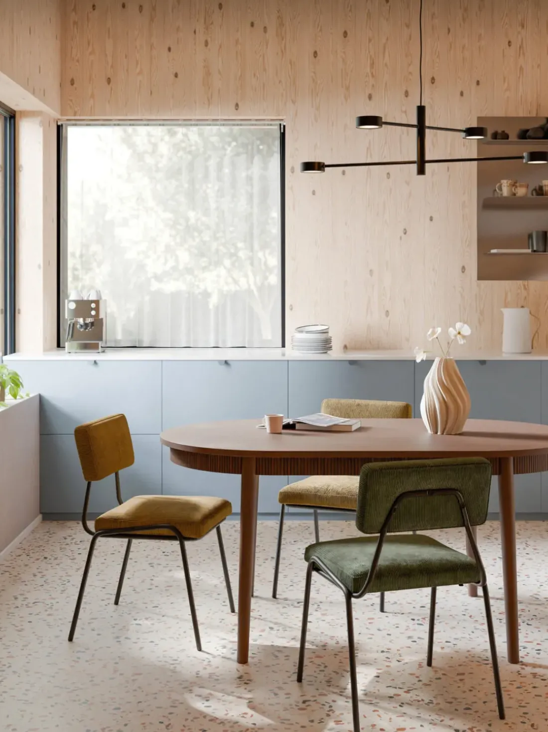 Mesa de comedor extensible Calary, tamaños diferentes