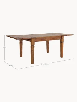 Mesa de comedor extensible de madera de acacia Chateaux, 120 - 200 X 90 cm