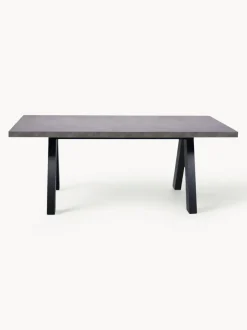 Mesa de comedor extensible en look cemento Apex, 200-250 x 100 cm