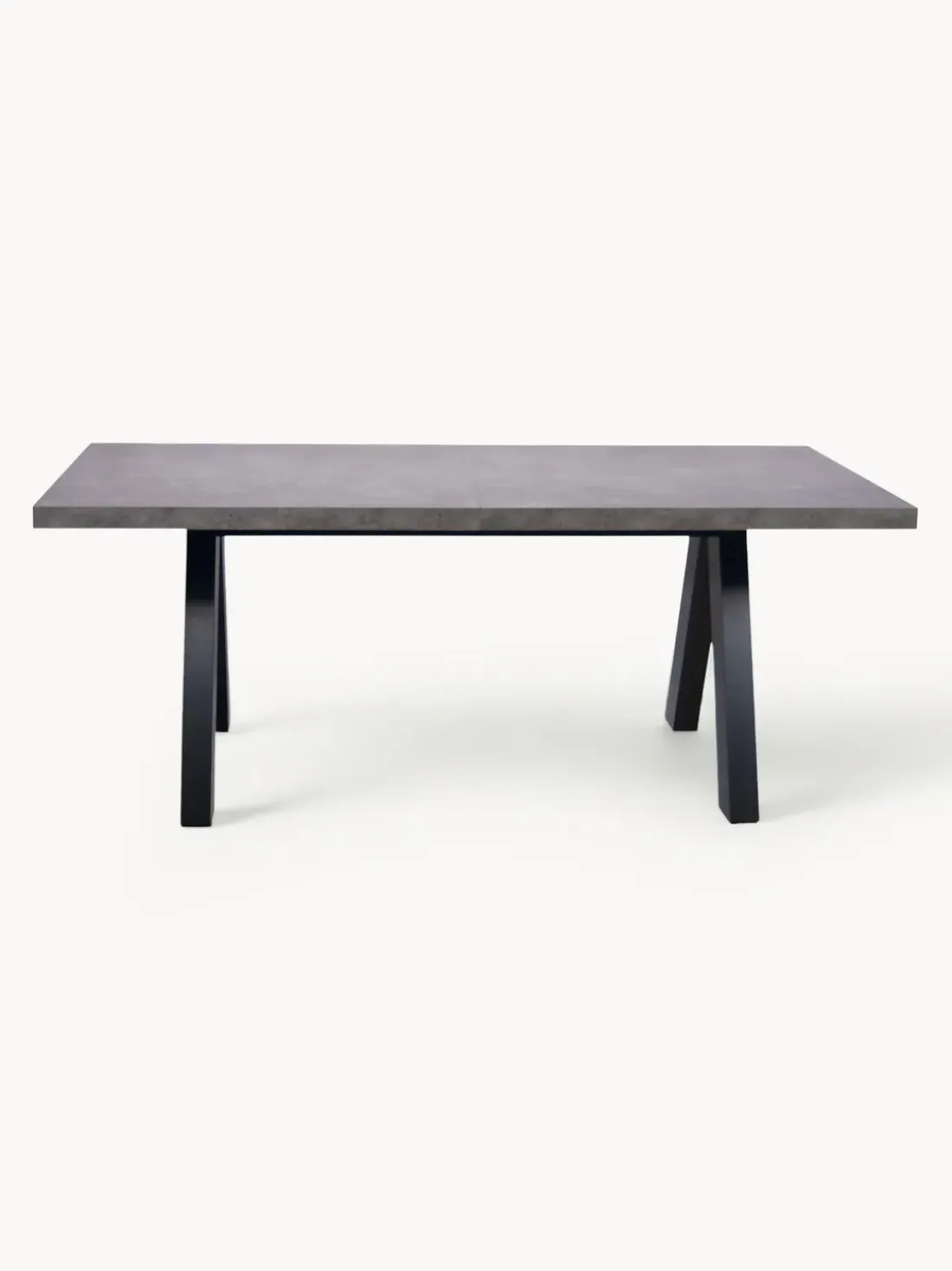 Mesa de comedor extensible en look cemento Apex, 200-250 x 100 cm