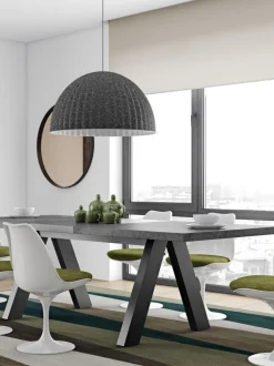 Mesa de comedor extensible en look cemento Apex, 200-250 x 100 cm