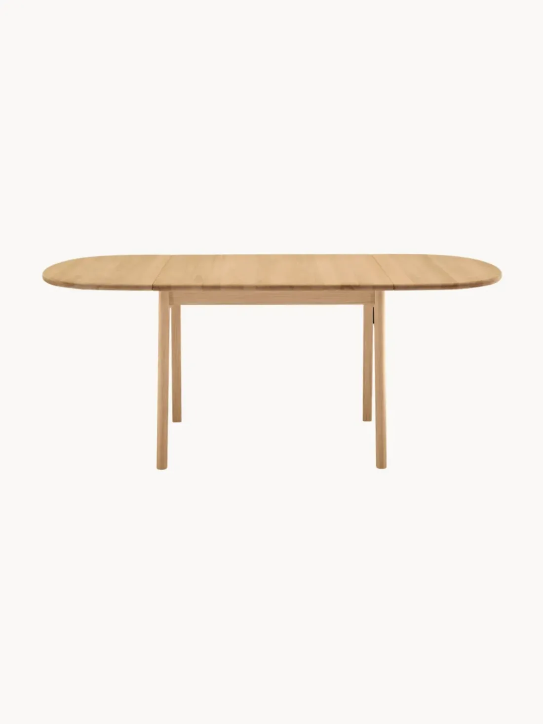 Mesa de comedor extensible ovalada de madera de roble CH002, 90 - 188 x 90 cm