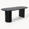Mesa de comedor ovalada de madera Bianca, 200 x 90 cm