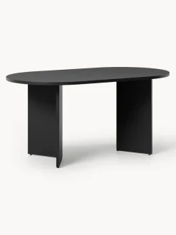 Mesa de comedor ovalada de madera Toni, 200 x 90 cm