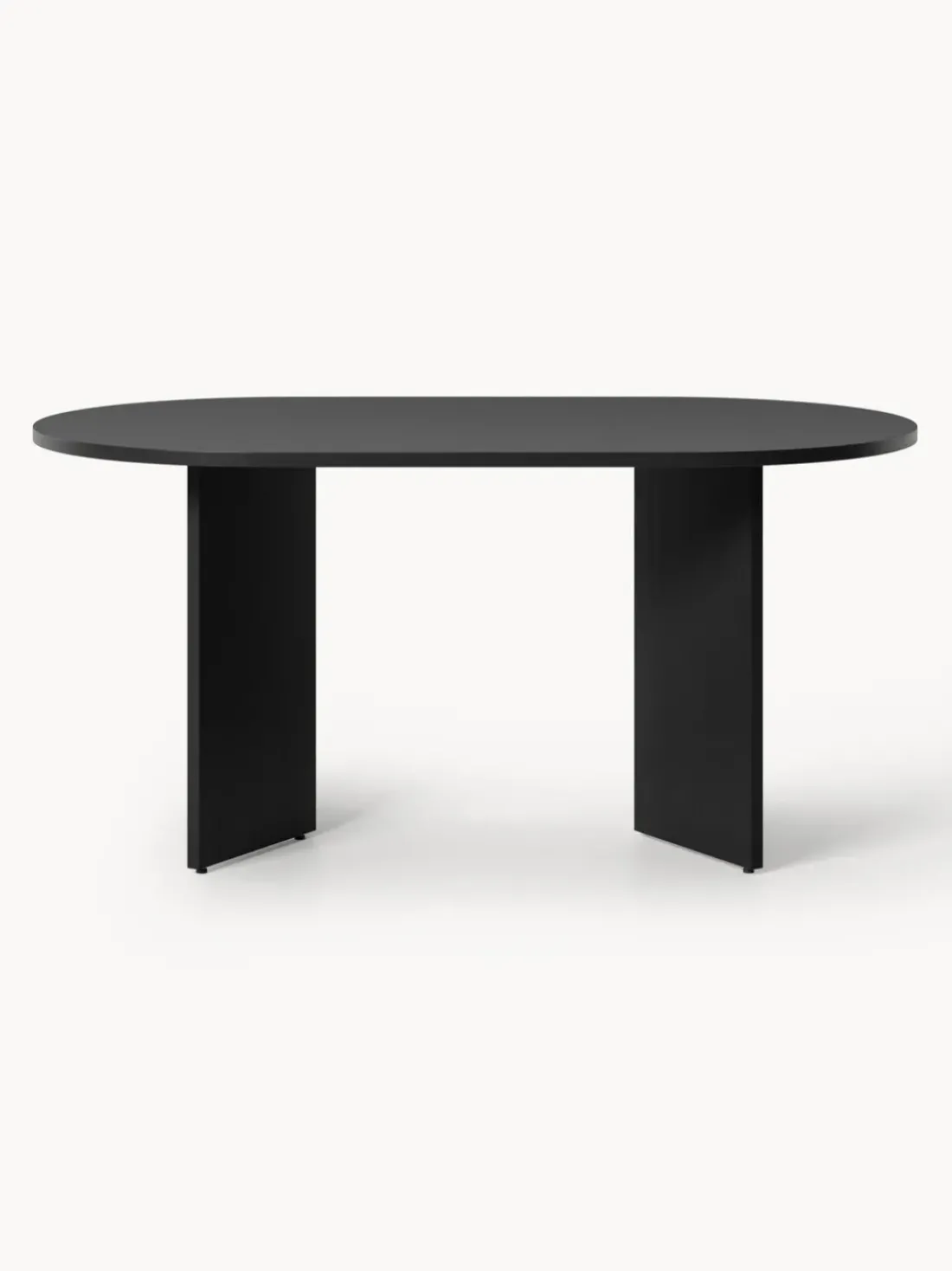 Mesa de comedor ovalada de madera Toni, 200 x 90 cm